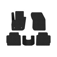 Коврики с экокожи в салон Fusion Ford 2012-2017 2 поколение Sedan USA EVAtech  ECO Экокожа черная c черной ниткой черный кант