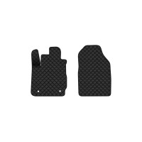 Коврики с экокожи в салон Fiesta (Mark 7) (open threshold) MT Ford 2009-2017 6 поколение Htb EU EVAtech  ECO Экокожа черная c черной ниткой черный кант