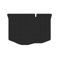 Коврик с экокожи в багажник Fiesta (Mark 7) (closed threshold) MT Ford 2009-2017 6 поколение Htb EU EVAtech  ECO Экокожа черная c черной ниткой черный кант