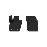 Коврики с экокожи в салон Fusion Restyling Ford 2017 2 поколение Sedan USA EVAtech  ECO Экокожа черная c черной ниткой черный кант