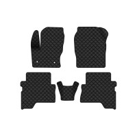 Коврики с экокожи в салон Escape Ford 2012-2015 3 поколение SUV USA EVAtech  ECO Экокожа черная c черной ниткой черный кант