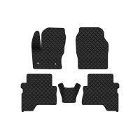 Коврики с экокожи в салон Escape Ford 2012-2015 3 поколение SUV USA EVAtech  ECO Экокожа черная c черной ниткой черный кант