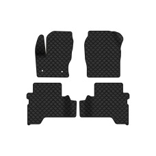 Коврики с экокожи в салон Escape Ford 2012-2015 3 поколение SUV USA EVAtech  ECO Экокожа черная c черной ниткой черный кант