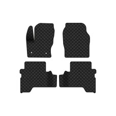 Коврики с экокожи в салон Escape Ford 2012-2015 3 поколение SUV USA EVAtech  ECO Экокожа черная c черной ниткой черный кант