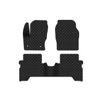 Коврики с экокожи в салон Escape Ford 2012-2015 3 поколение SUV USA EVAtech  ECO Экокожа черная c черной ниткой черный кант