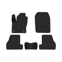 Коврики с экокожи в салон Focus (C346) Ford 2011-2018 3 поколение Htb USA EVAtech  ECO Экокожа черная c черной ниткой черный кант