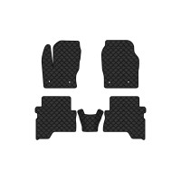 Коврики с экокожи в салон C-Max (C344) Ford 2010-2019 2 поколение Minivan EU EVAtech  ECO Экокожа черная c черной ниткой черный кант
