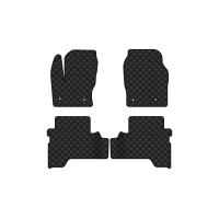 Коврики с экокожи в салон C-Max (C344) Ford 2010-2019 2 поколение Minivan EU EVAtech  ECO Экокожа черная c черной ниткой черный кант
