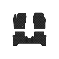 Коврики с экокожи в салон C-Max (C344) Ford 2010-2019 2 поколение Minivan EU EVAtech  ECO Экокожа черная c черной ниткой черный кант