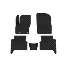 Коврики с экокожи в салон C-Max Ford 2003-2010 1 поколение Minivan EU EVAtech  ECO Экокожа черная c черной ниткой черный кант
