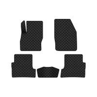Коврики с экокожи в салон Focus (C307) 3-doors AT Ford 2005-2010 2 поколение Htb EU EVAtech  ECO Экокожа черная c черной ниткой черный кант