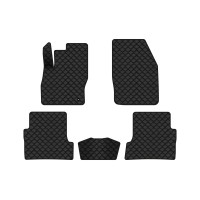 Коврики с экокожи в салон Focus (C307) 5-doors MT Ford 2005-2010 2 поколение Htb EU EVAtech  ECO Экокожа черная c черной ниткой черный кант