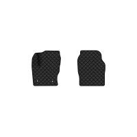 Коврики с экокожи в салон Kuga Ford 2013-2016 2 поколение SUV EU EVAtech  ECO Экокожа черная c черной ниткой черный кант