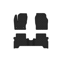 Коврики с экокожи в салон Kuga Ford 2013-2016 2 поколение SUV EU EVAtech  ECO Экокожа черная c черной ниткой черный кант