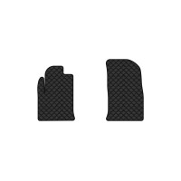 Коврики с экокожи в салон Fiesta (Mark 6) 5-doors Ford 2002-2009 5 поколение Htb EU EVAtech  ECO Экокожа черная c черной ниткой черный кант