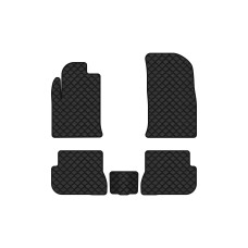 Коврики с экокожи в салон Fiesta (Mark 6) 5-doors Ford 2002-2009 5 поколение Htb EU EVAtech  ECO Экокожа черная c черной ниткой черный кант