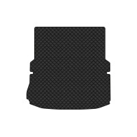 Коврик с экокожи в багажник Explorer Restyling 7 seats (2+3+2) Ford 2016-2019 5 поколение SUV USA EVAtech  ECO Экокожа черная c черной ниткой черный кант