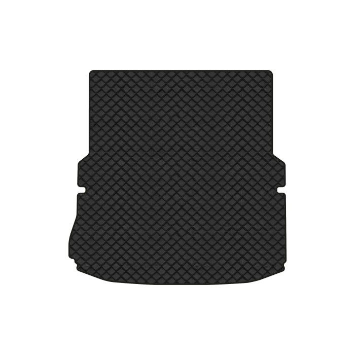 Коврик с экокожи в багажник Explorer Restyling 7 seats (2+3+2) Ford 2016-2019 5 поколение SUV USA EVAtech  ECO Экокожа черная c черной ниткой черный кант