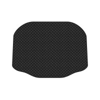 Коврик с экокожи в багажник Explorer Restyling 7 seats (2+3+2) Ford 2016-2019 5 поколение SUV USA EVAtech  ECO Экокожа черная c черной ниткой черный кант