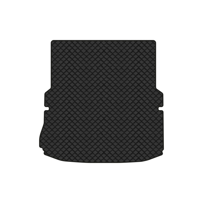 Коврик с экокожи в багажник Explorer Restyling 6 seats (2+2+2) Ford 2016-2019 5 поколение SUV USA EVAtech  ECO Экокожа черная c черной ниткой черный кант