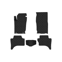 Коврики с экокожи в салон Fullback (Double cab) 4WD Fiat 2018 1 поколение Pickup 4-дв. EU EVAtech  ECO Экокожа черная c черной ниткой черный кант