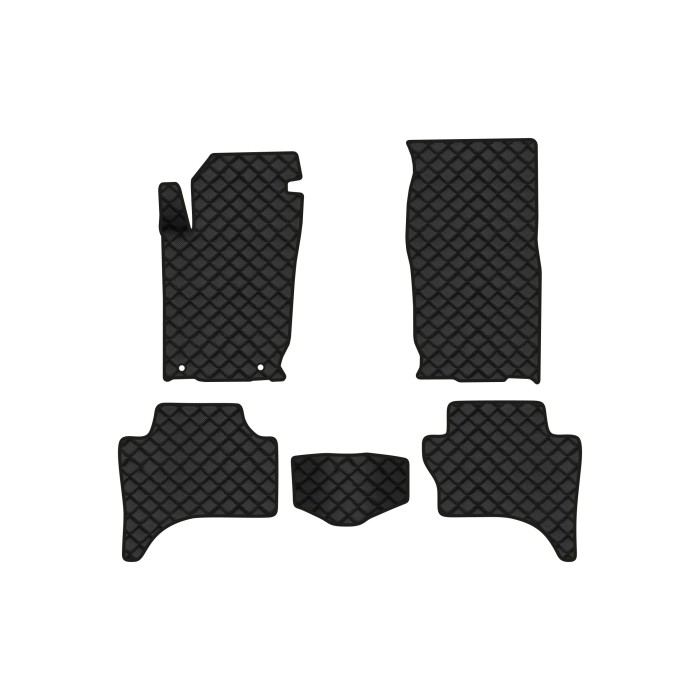 Коврики с экокожи в салон Fullback (Double cab) 4WD Fiat 2018 1 поколение Pickup 4-дв. EU EVAtech  ECO Экокожа черная c черной ниткой черный кант