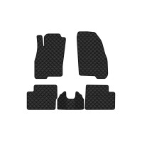 Коврики с экокожи в салон Grande Punto (199) 3-doors Fiat 2005-2018 3 поколение Htb EU EVAtech  ECO Экокожа черная c черной ниткой черный кант