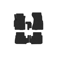 Коврики с экокожи в салон CR-V (RD1) MT Honda 1996-2001 1 поколение SUV EU EVAtech  ECO Экокожа черная c черной ниткой черный кант