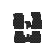 Коврики с экокожи в салон CR-V (RD1) MT Honda 1996-2001 1 поколение SUV EU EVAtech  ECO Экокожа черная c черной ниткой черный кант