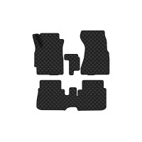 Коврики с экокожи в салон CR-V (RD1) MT Honda 1996-2001 1 поколение SUV EU EVAtech  ECO Экокожа черная c черной ниткой черный кант