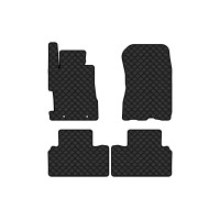 Коврики с экокожи в салон Civic (FD) Honda 2005-2012 8 поколение Sedan EU EVAtech  ECO Экокожа черная c черной ниткой черный кант