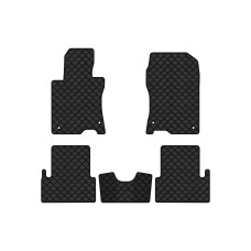 Коврики с экокожи в салон Accord (CU) Honda 2008-2013 8 поколение Sedan EU EVAtech  ECO Экокожа черная c черной ниткой черный кант