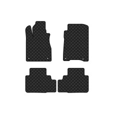 Коврики с экокожи в салон CR-V Honda 2012-2017 4 поколение SUV EU EVAtech  ECO Экокожа черная c черной ниткой черный кант