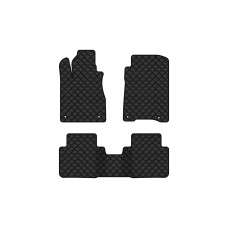 Коврики с экокожи в салон CR-V Honda 2012-2017 4 поколение SUV EU EVAtech  ECO Экокожа черная c черной ниткой черный кант