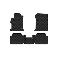 Коврики с экокожи в салон Accord (CR) Honda 2012-2017 9 поколение Sedan USA EVAtech  ECO Экокожа черная c черной ниткой черный кант