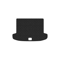 Коврик с экокожи в багажник Tucson (NX4) (Short base) Hyundai 2021 4 поколение SUV EU EVAtech  ECO Экокожа черная c черной ниткой черный кант