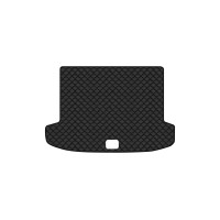Коврик с экокожи в багажник Tucson (NX4) (Short base) Hyundai 2021 4 поколение SUV EU EVAtech  ECO Экокожа черная c черной ниткой черный кант
