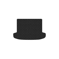 Коврик с экокожи в багажник Tucson (NX4) (Short base) Hyundai 2021 4 поколение SUV EU EVAtech  ECO Экокожа черная c черной ниткой черный кант