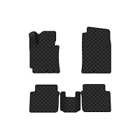 Коврики с экокожи в салон Elantra (MD) (3 clips) Hyundai 2010-2015 5 поколение Sedan USA EVAtech  ECO Экокожа черная c черной ниткой черный кант