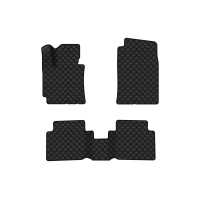 Коврики с экокожи в салон Elantra (MD) (3 clips) Hyundai 2010-2015 5 поколение Sedan USA EVAtech  ECO Экокожа черная c черной ниткой черный кант