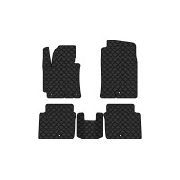 Коврики с экокожи в салон Elantra (MD) (5 clips) Hyundai 2010-2015 5 поколение Sedan USA EVAtech  ECO Экокожа черная c черной ниткой черный кант