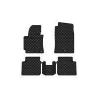 Коврики с экокожи в салон Elantra (MD) (5 clips) Hyundai 2010-2015 5 поколение Sedan USA EVAtech  ECO Экокожа черная c черной ниткой черный кант