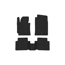 Коврики с экокожи в салон Elantra (MD) (5 clips) Hyundai 2010-2015 5 поколение Sedan USA EVAtech  ECO Экокожа черная c черной ниткой черный кант