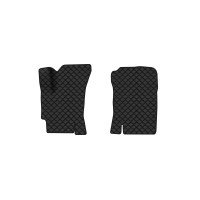 Коврики с экокожи в салон Accent (MC) Hyundai 2006-2010 3 поколение Sedan EU EVAtech  ECO Экокожа черная c черной ниткой черный кант