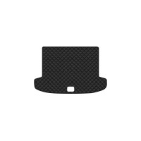 Коврик с экокожи в багажник Tucson (NX4) (Short base) Hyundai 2021 4 поколение SUV EU EVAtech  ECO Экокожа черная c черной ниткой черный кант