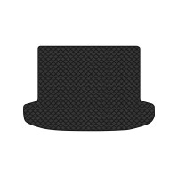 Коврик с экокожи в багажник Tucson (NX4) (Short base) Hyundai 2021 4 поколение SUV EU EVAtech  ECO Экокожа черная c черной ниткой черный кант