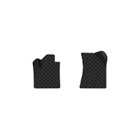 Коврики с экокожи в салон Santa FE (CM) 5 seats Hyundai 2006-2010 2 поколение SUV EU EVAtech  ECO Экокожа черная c черной ниткой черный кант