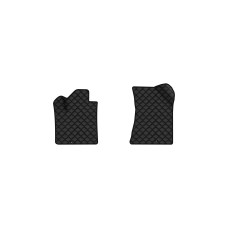 Коврики с экокожи в салон Santa FE (CM) 5 seats Hyundai 2006-2010 2 поколение SUV EU EVAtech  ECO Экокожа черная c черной ниткой черный кант