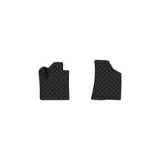 Коврики с экокожи в салон Santa FE (CM) 5 seats Hyundai 2006-2010 2 поколение SUV EU EVAtech  ECO Экокожа черная c черной ниткой черный кант