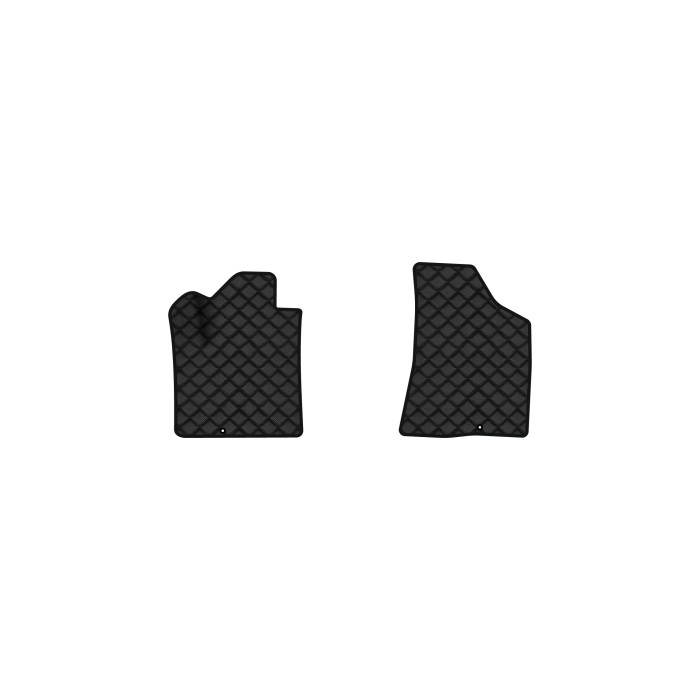 Коврики с экокожи в салон Santa FE (CM) 5 seats Hyundai 2006-2010 2 поколение SUV EU EVAtech  ECO Экокожа черная c черной ниткой черный кант